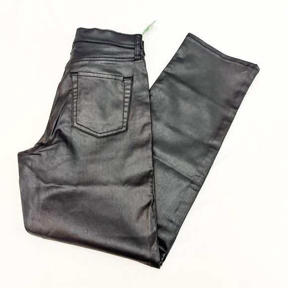 GAP Teen Sky High 90's Loose Coated Black Denim Jeans Size 14 NWT - Picture 8 of 8